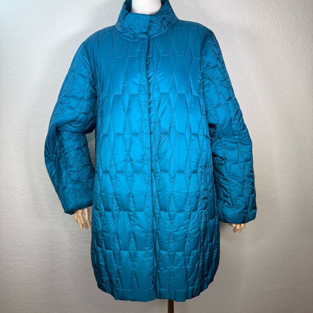 Coldwater Creek Quilted Insulated Magnetic Closure Coat Jacket Size Large